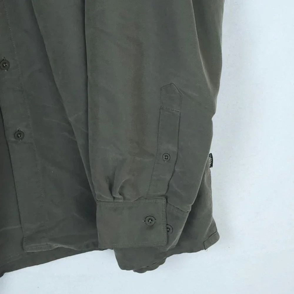 The North Face Tekware Shirt Mens XXL Olive Green‎ Hiking Modal Blend Roll Tab
